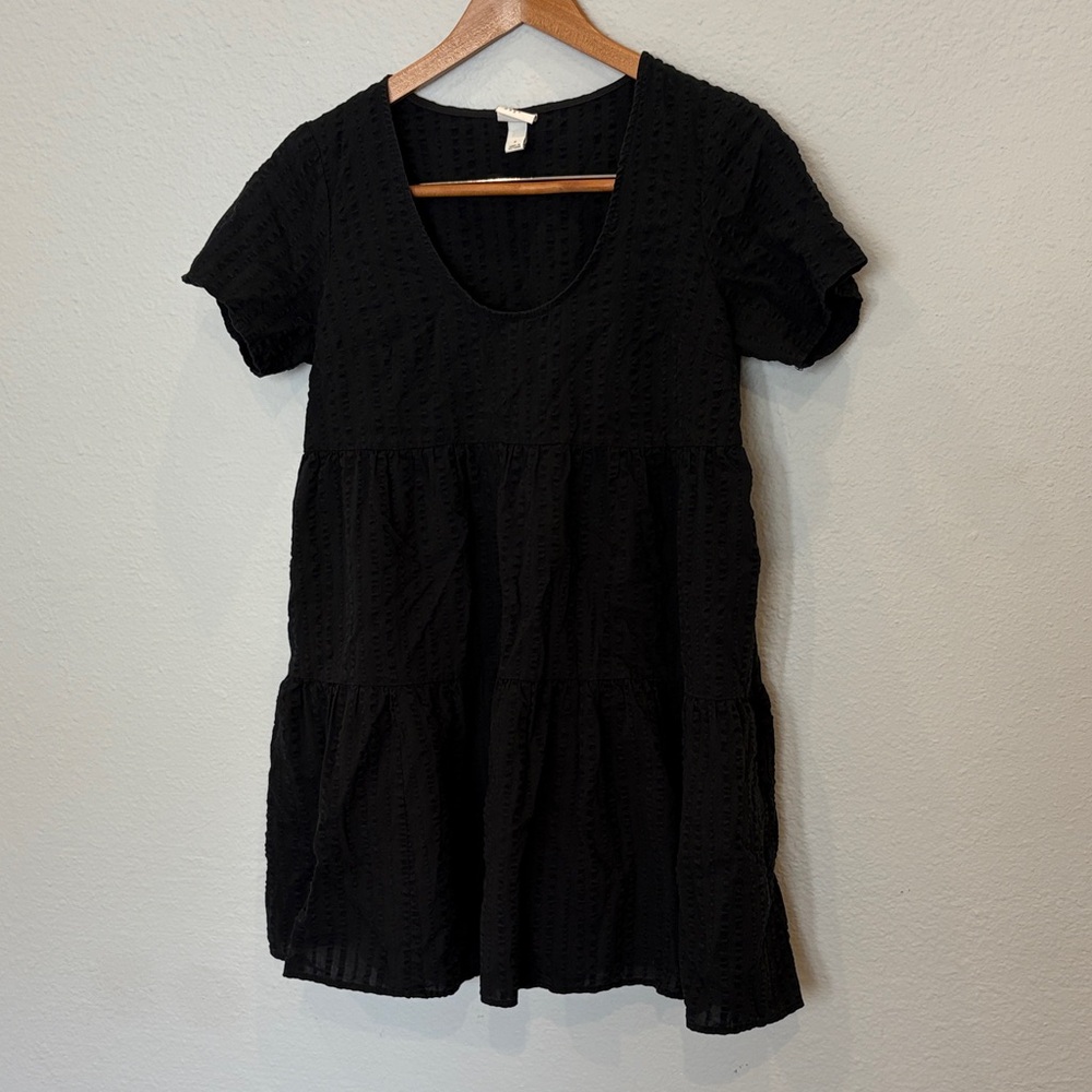 Black Tiered Baby Doll Dress